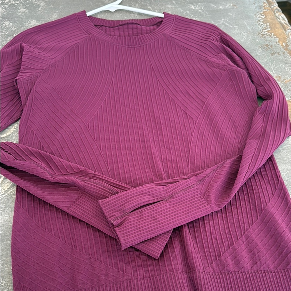 Lululemon Elegant Ribbed Top in Deep Purple
